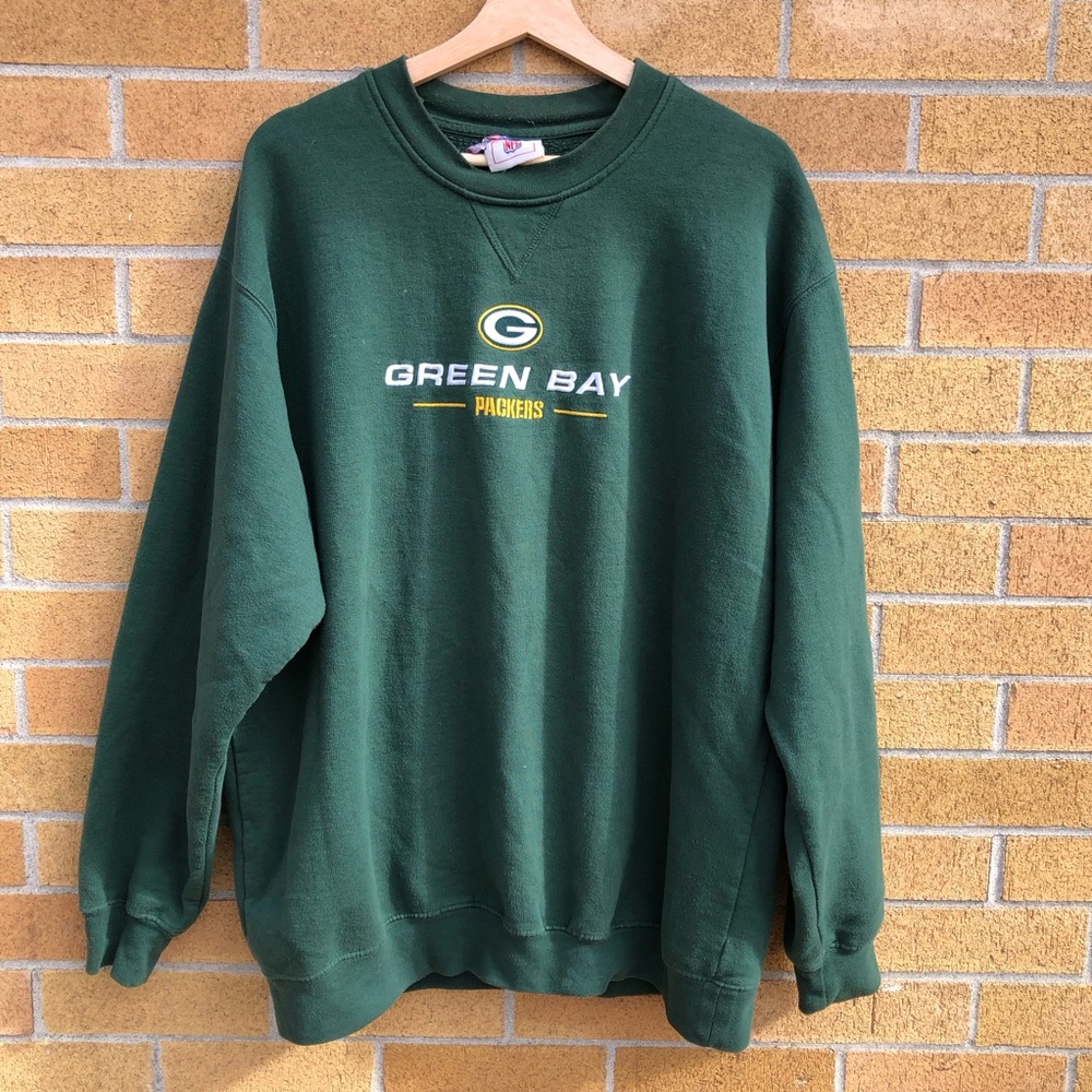 Green Bay Packers  green sweatshirt NFL football pullover Vintage 90s 1990s XL